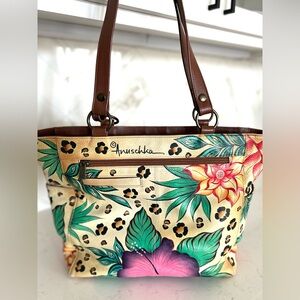 Anuschka Hand Painted Leather Bag/Tote